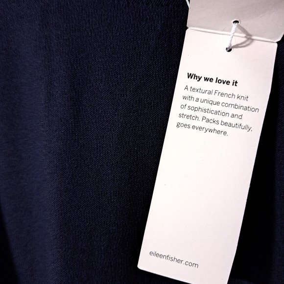 Eileen Fisher Lightweight Washable Crepe Round Neck Tunic Midnight Size 2X - Picture 9 of 13